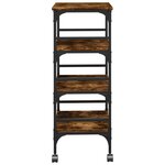 vidaXL Chariot de cuisine chêne fumé 45x35x89 5 cm bois d'ingénierie