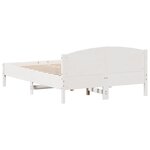 vidaXL Cadre de lit sans matelas blanc 120x190 cm bois de pin massif