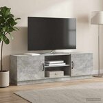 vidaXL Meuble TV Gris béton 150 x 31 x 47 cm Bois d'ingénierie