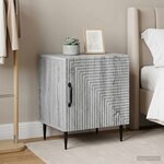 vidaXL Cabinet de chevet 2 Pièces Sonoma gris 43 x 34 5 x 50 cm