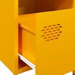 vidaXL Table de chevet jaune moutarde 35x39x43 5 cm acier
