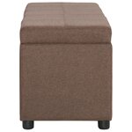 Banc banquette avec compartiment de rangement 116 cm marron polyester 02_0010893