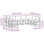 vidaXL Ensemble de canapés d'extérieur 9 Pièces Naturel et Anthracite