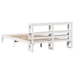 vidaXL Cadre de lit avec tête de lit blanc 160x200 cm bois pin massif
