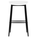 vidaXL Ensemble de bar 7 Pièces Noir et blanc