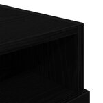 Table de chevet vidaXL avec lumières LED en chêne noir 40x39x37 cm