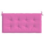 vidaXL Coussin de banc de jardin rose 120x50x4 cm Tissu Oxford