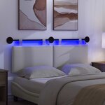 vidaXL Tête de lit suspendue Crème Tissu en velours côtelé
