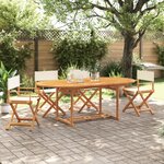 vidaXL Chaises de jardin pliables lot de 4 blanc crème tissu