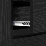 vidaXL Buffet Chêne noir 60 x 35 x 70 cm Bois d'ingénierie et fer