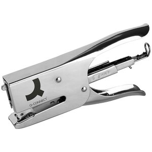 Pince Agrafeuse Métallique 40f agrafes 24/6 et 26/6 coloris chromé Q-CONNECT