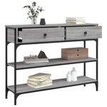 vidaXL Table console sonoma gris 100x25x75 cm bois d'ingénierie