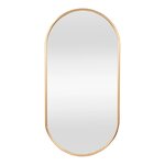 Miroir mural ovale 40 x 80 cm doré 03_0007955