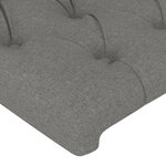 vidaXL Tête de lit avec oreilles Gris foncé 93x23x118/128 cm Tissu