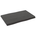 vidaXL Dessus de table bois massif traité bordure assortie