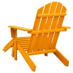vidaXL Chaise de jardin Adirondack avec pouf bois de sapin orange