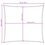 vidaXL Voile de parasol tissu oxford carré 5x5 m marron
