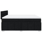 vidaXL Sommier à lattes de lit avec matelas Noir 180x200 cm Tissu