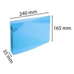 Classeur 2 Anneaux 24x16cm pour fiches 125x200mm et A5 Couleur Crystal Aléatoire x 10 EXACOMPTA