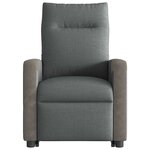 vidaXL Fauteuil inclinable de massage électrique Gris foncé Tissu