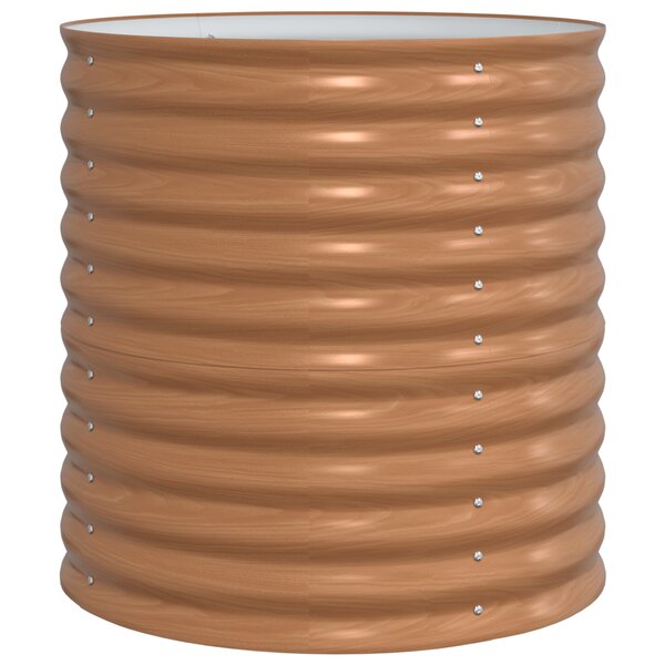vidaXL Lit de jardin surélevé marron avec aspect bois 80x80x81 cm en acier
