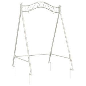 vidaXL Cadre de balançoire Blanc antique 113 x 121 5 x 168 cm Acier