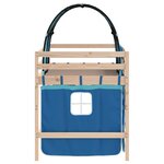 vidaXL Lit mezzanine enfants avec tunnel sans matelas bleu 90x190 cm