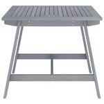 vidaXL Table à dîner de jardin Gris 88x88x74 cm Bois d'acacia massif