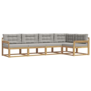 vidaXL Ensemble de canapés d'extérieur 4 pc Blanc et gris clair