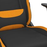 vidaXL Chaise de jeu de massage Noir et orange Tissu