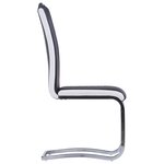 vidaXL Chaises à manger cantilever lot de 6 noir similicuir