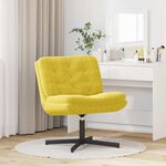 vidaXL Fauteuil relaxant pivotant Jaune 63 x 75 x 76 cm Velours