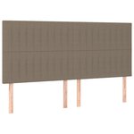 vidaXL Tête de lit à LED Taupe 180x5x118/128 cm Tissu