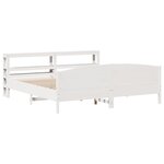 vidaXL Cadre de lit sans matelas blanc 200x200 cm bois massif de pin