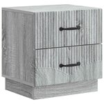 vidaXL Cabinet de chevet avec tiroir Sonoma gris 43 x 34 5 x 44 5 cm