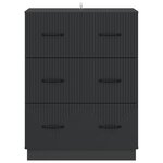 vidaXL Armoire à tiroirs Noir 66 x 34 5 x 87 cm Bois d'ingénierie