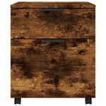 vidaXL Classeur mobile avec roues Chêne fumé 45x38x54 cm Bois