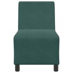 vidaXL Canapé modulaire sans accoudoirs Vert foncé 55 cm Velours