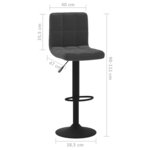 vidaXL Tabourets de bar lot de 2 noir velours