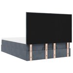 vidaXL Cadre de lit ottoman avec matelas gris foncé 140x190 cm velours