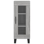 vidaXL Buffet Sonoma gris 34 5x34x90 cm Bois d'ingénierie