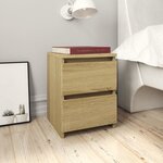 Vidaxl tables de chevet 2 pièces chêne sonoma 30 x 30 x 40 cm aggloméré