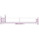 vidaXL Auvent latéral rétractable de patio 140x1200 cm Noir