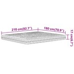 vidaXL Matelas en mousse blanc 180x210 cm dureté H2 H3