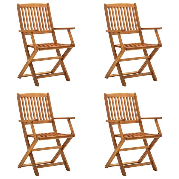 vidaXL Chaises pliables d'extérieur lot de 4 Bois d'acacia solide