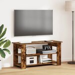 vidaXL Support de télévision Chêne fumé 100 x 40 x 50 cm