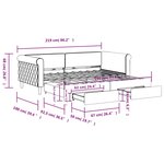 vidaXL Lit de jour avec gigogne et tiroirs sans matelas 90x190 cm