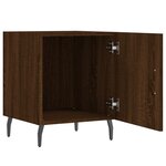 vidaXL Tables de chevet 2Pièces chêne marron 40x40x50cm bois d'ingénierie