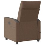 vidaXL Fauteuil de massage inclinable Marron Tissu