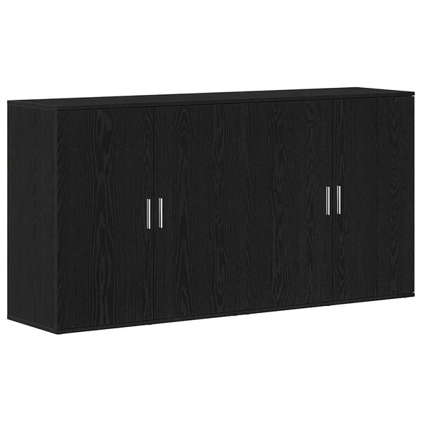 vidaXL Buffets 2 Pièces Chêne noir 79 x 38 x 80 cm Bois d'ingénierie